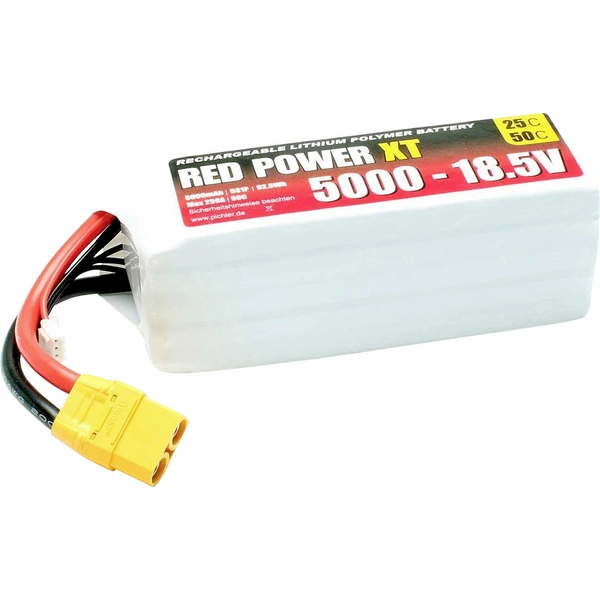 Red Power Modellbau-Akkupack (LiPo) 18.5V 5Ah 25 C Softcase XT90 Red Power Modellbau-Akkupack (LiPo) 18.5V 5Ah 25 C Softcase XT90