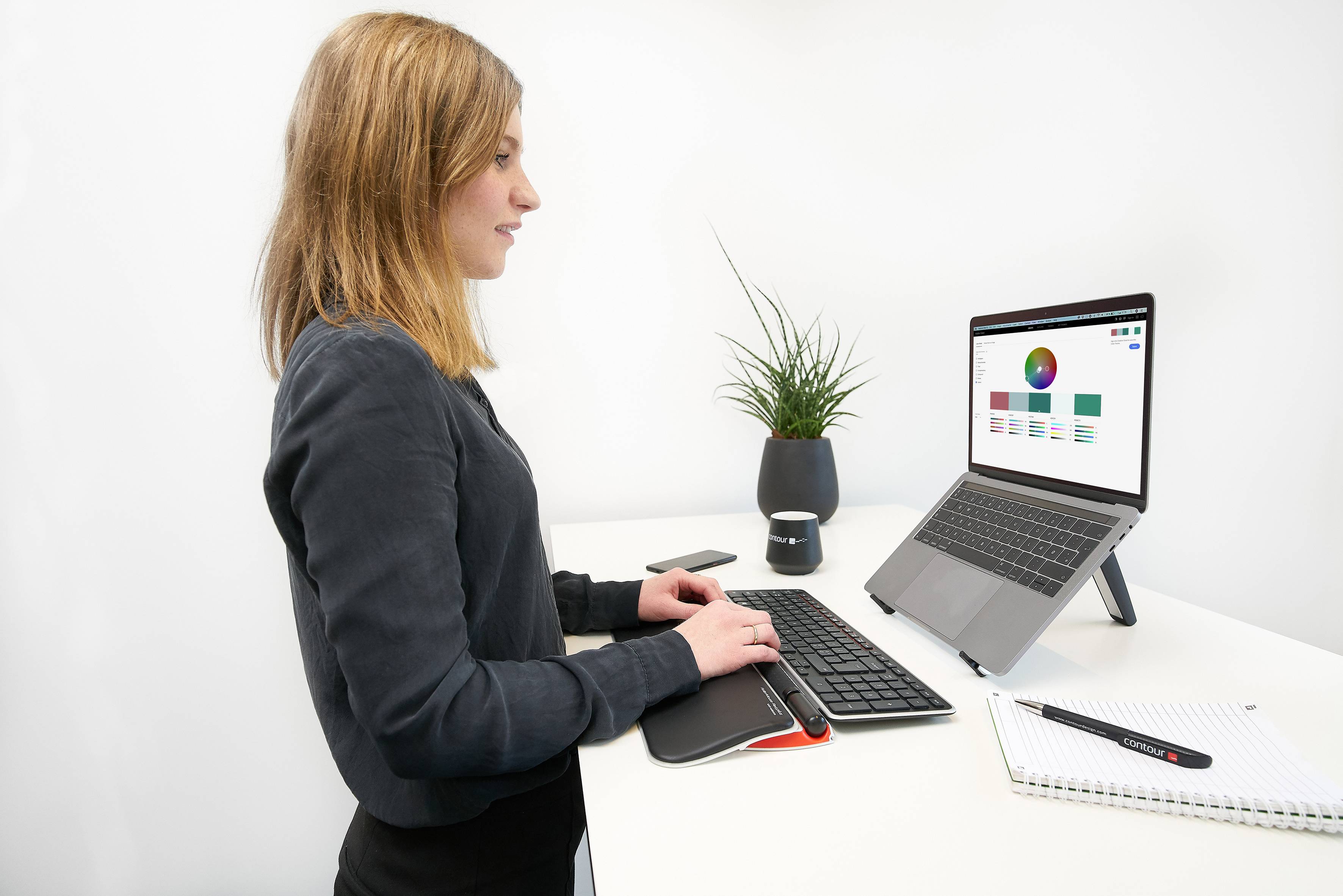 Contour Design Contour RollerMouse RED Plus wireless Tr Tastatur, Maus-Set Kabellos Schwarz 7 Tasten 2800 dpi