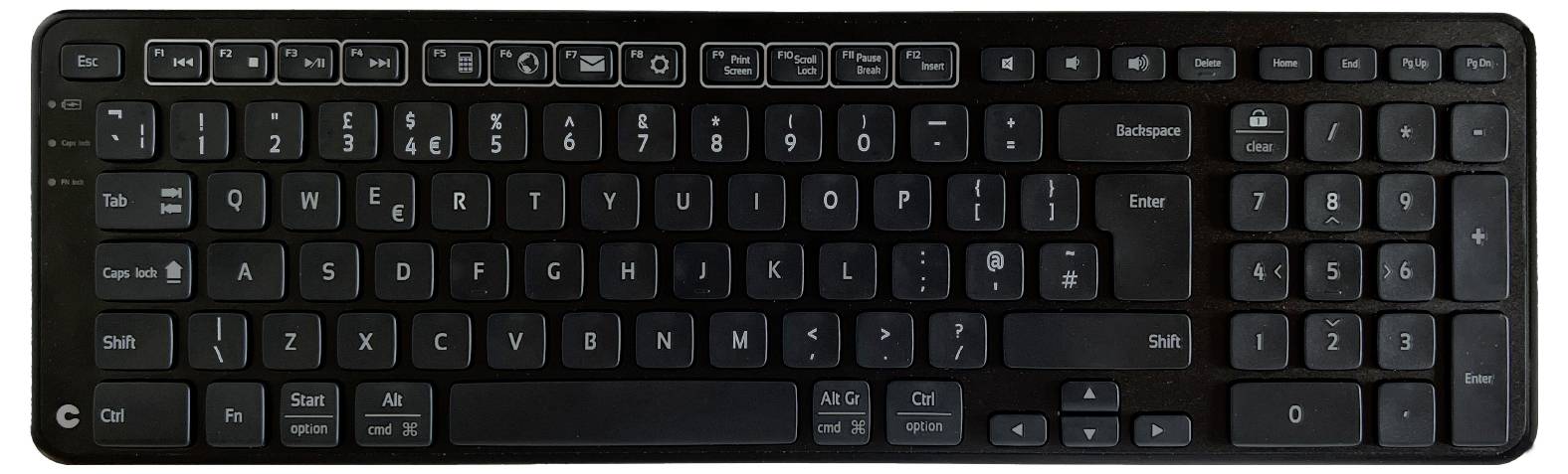 Contour Design Balance UK wireless U Bluetooth®, USB Tastatur US-Englisch, QWERTY Schwarz