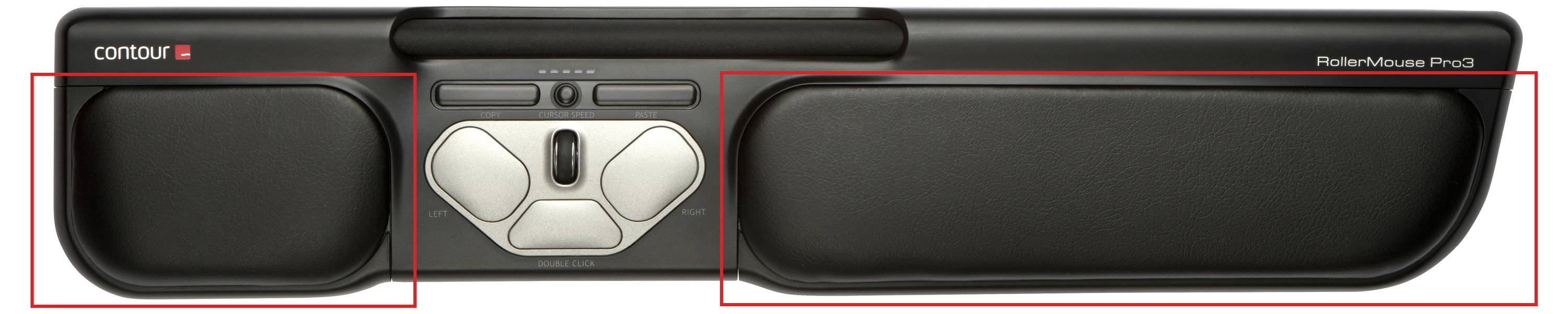 Contour Design RollerMouse Pro WL Extended WR Maus Bluetooth®, Kabellos, USB Schwarz 6 Tasten 2800 dpi Ergonomisch, Extragroße