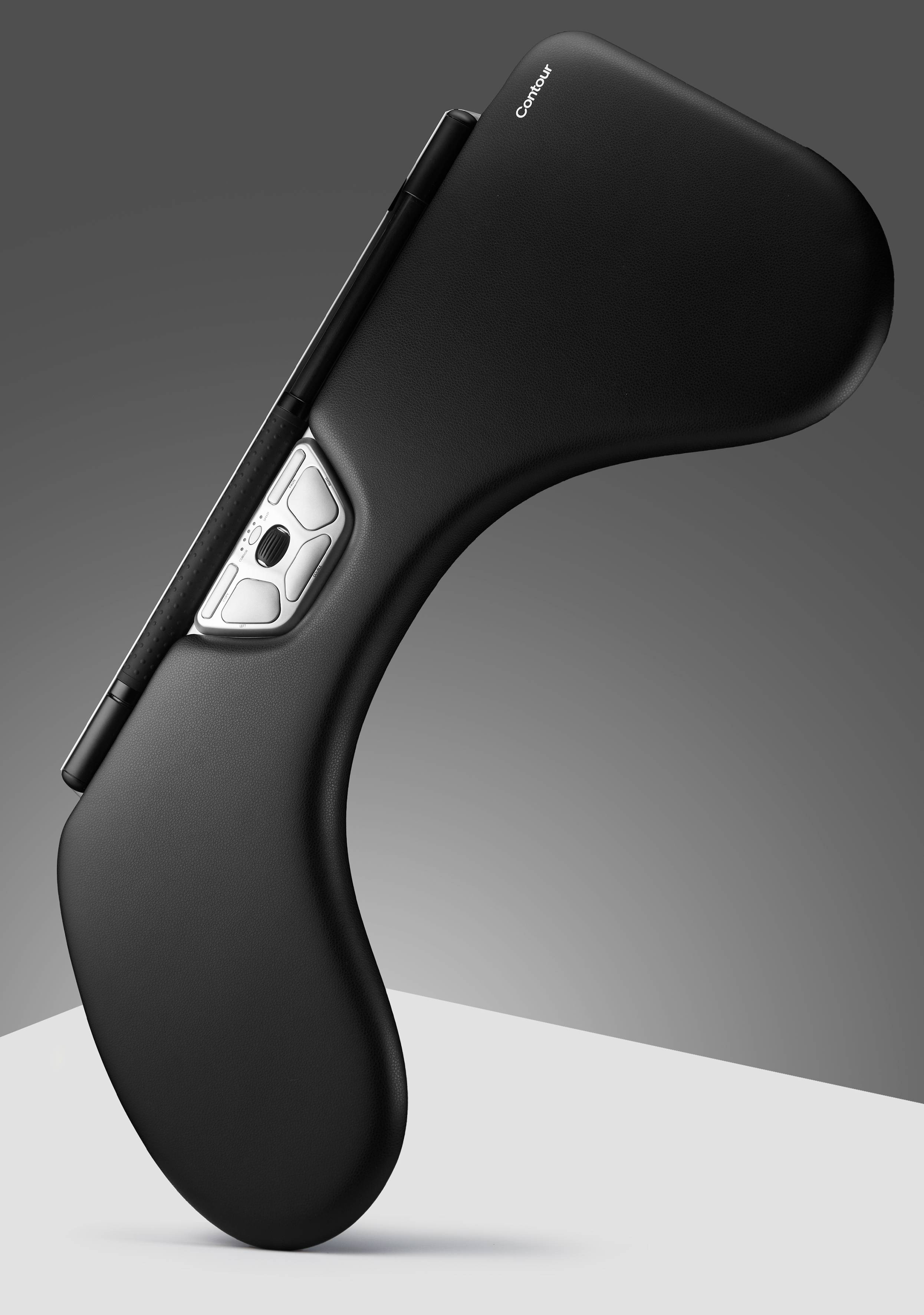 Contour Design RollerMouse RED Max + Armauflage Maus USB Schwarz, Silber 6 Tasten 2800 dpi Handballenauflage