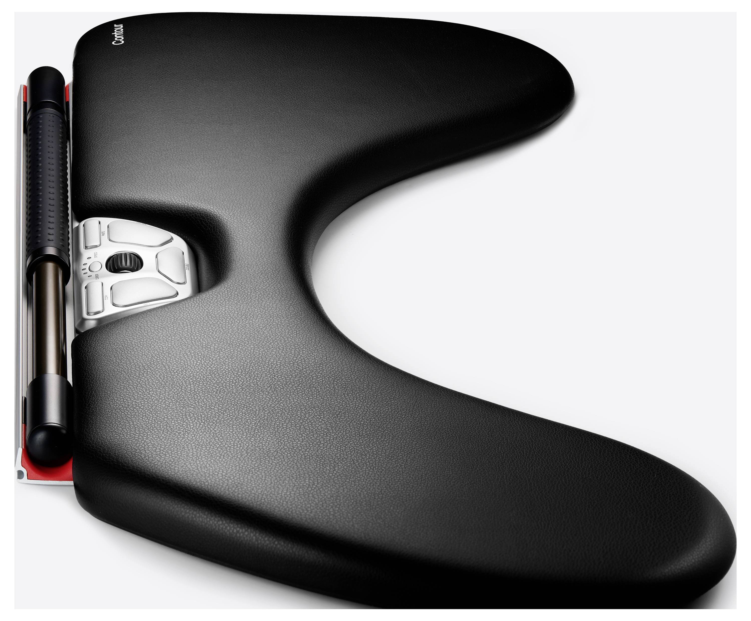 Contour Design RollerMouse RED Max + Armauflage Maus USB Schwarz, Silber 6 Tasten 2800 dpi Handballenauflage