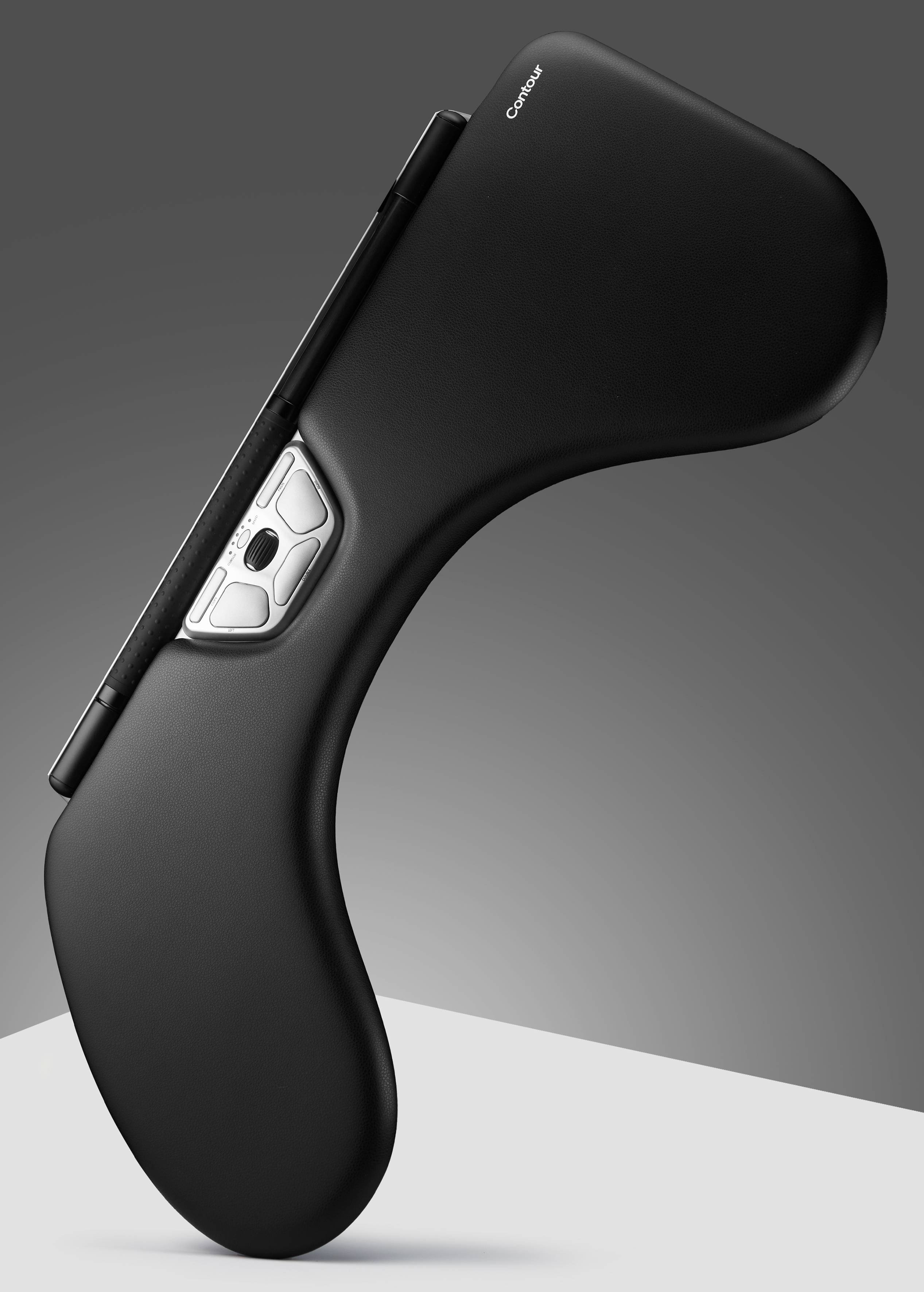 Contour Design RollerMouse RED Max + Armauflage Maus USB Schwarz, Silber 6 Tasten 2800 dpi Handballenauflage