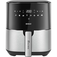 SOGO Human Technology FRE-SS-10830 Heißluft-Fritteuse 5l 1450W Edelstahl, Schwarz SOGO Human Technology FRE-SS-10830 Heißluft-Fritteuse 5l 1450W Edelstahl, Schwarz