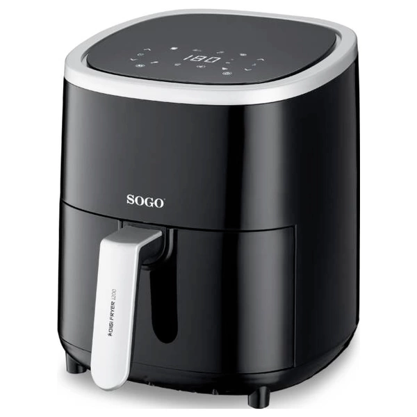 SOGO Human Technology FRE-SS-10865 Heißluft-Fritteuse 3.5l 1200W Schwarz, Silber SOGO Human Technology FRE-SS-10865 Heißluft-Fritteuse 3.5l 1200W Schwarz, Silber