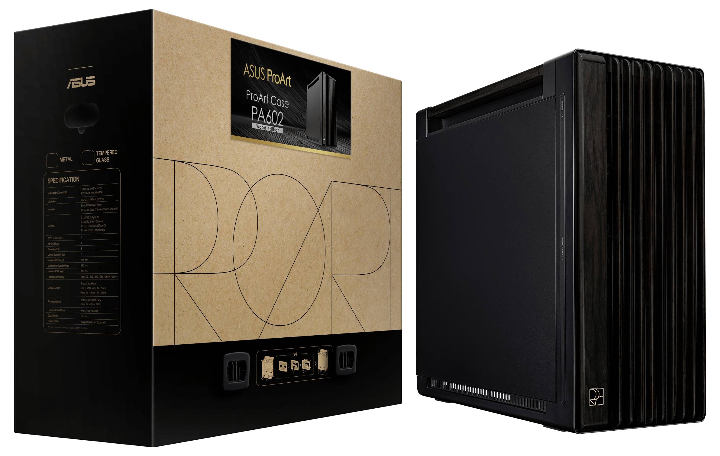 Asus PROART PA602 Midi-Tower PC-Gehäuse Schwarz