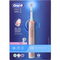 Oral-B Pro3 3400N Pink Sensitive Pro3 3400N Elektrische Zahnbürste Rotierend/Oszilierend/Pulsieren Oral-B Pro3 3400N Pink Sensitive Pro3 3400N Elektrische Zahnbürste Rotierend/Oszilierend/Pulsieren