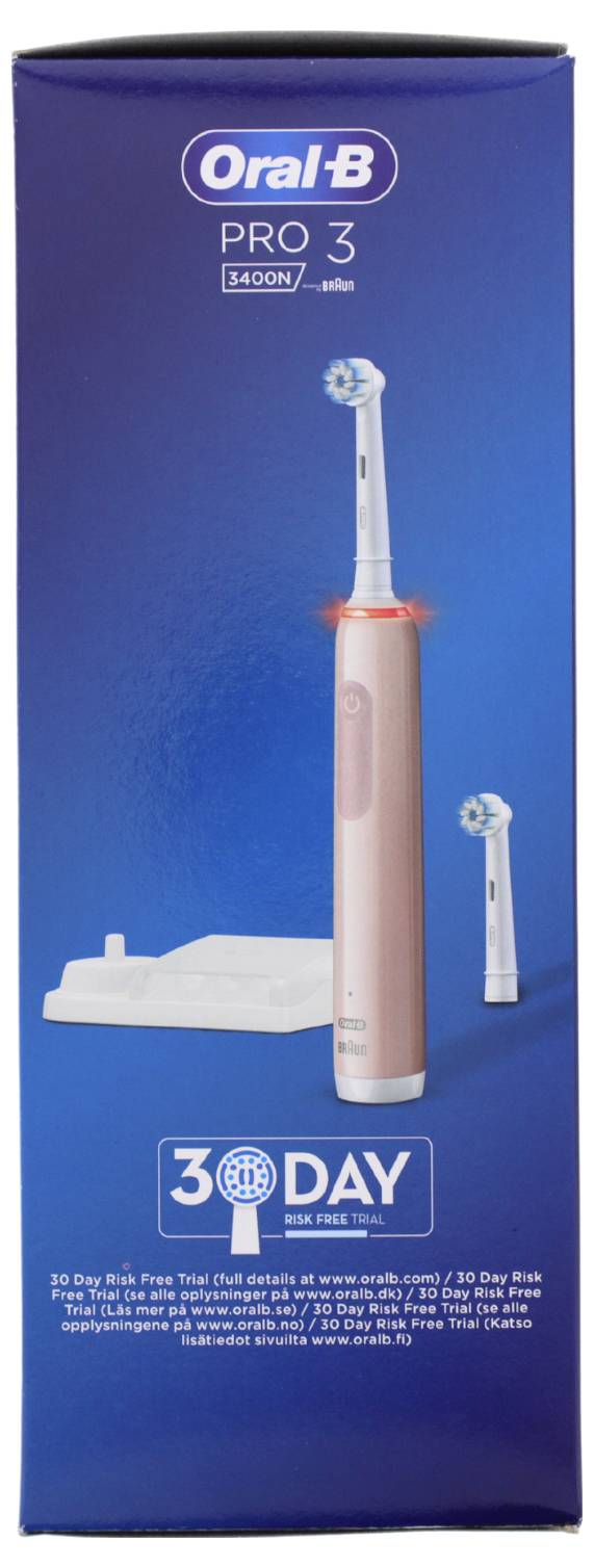 Oral-B Pro3 3400N Pink Sensitive Pro3 3400N Elektrische Zahnbürste Rotierend/Oszilierend/Pulsieren Pink
