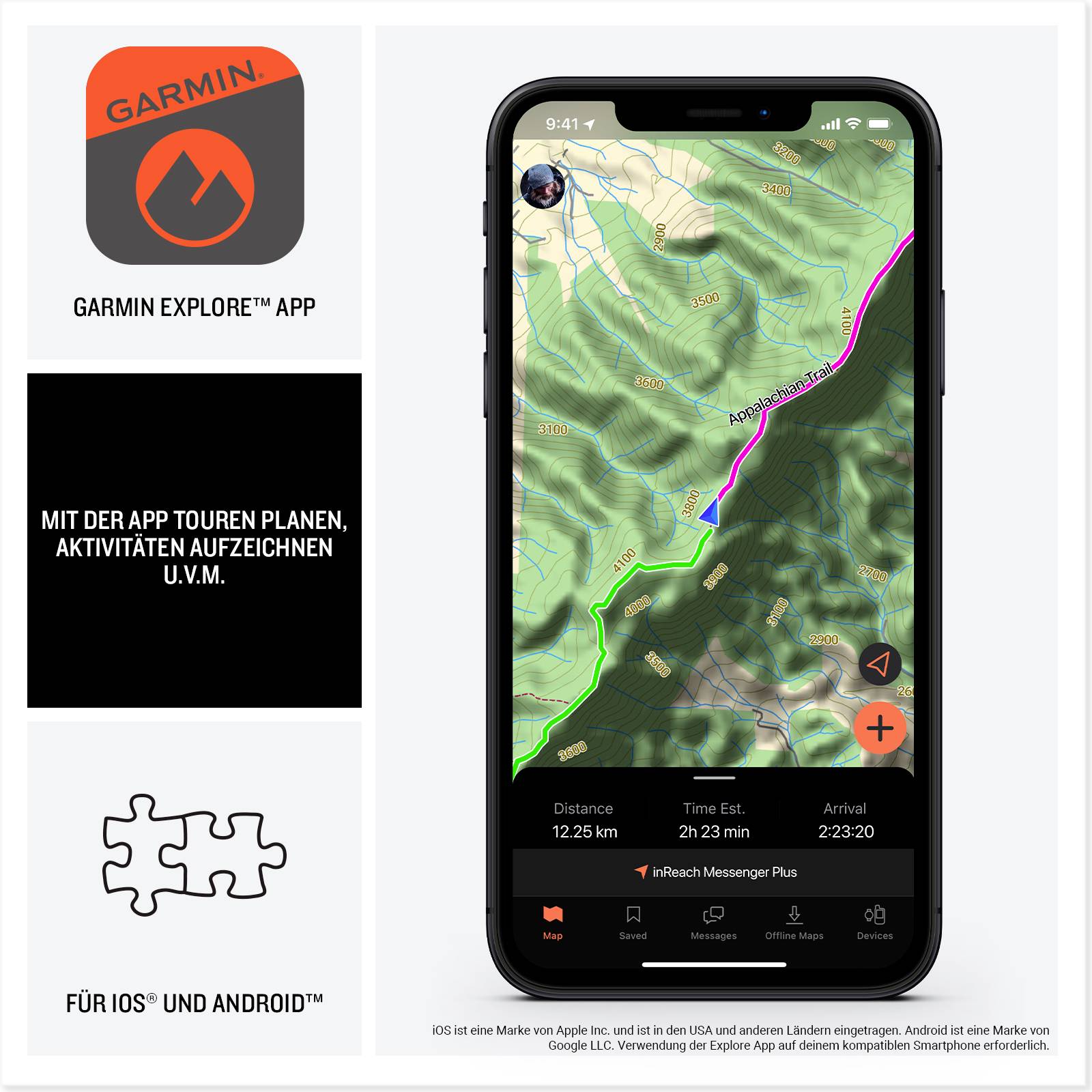 Garmin inReach Messenger Plus Outdoor Navi Wandern GPS