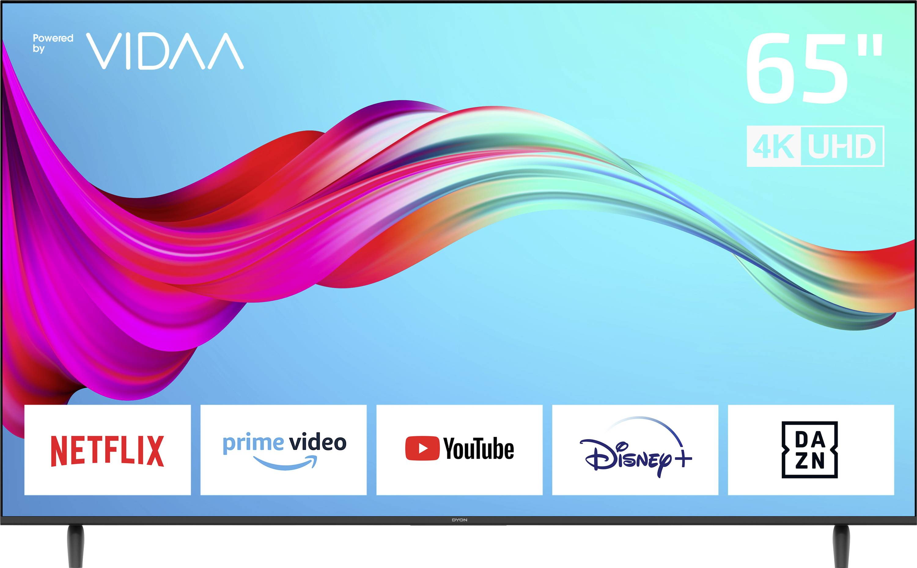 Dyon Smart 65 VX LED-TV 164cm 65 Zoll EEK F (A - G) DVB-T2, DVB-C, DVB-S2, UHD, Smart TV, WLAN, CI+ Schwarz