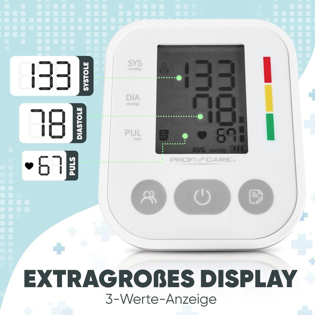 Profi-Care PC-BMG 3121 Oberarm Blutdruckmessgerät 331210