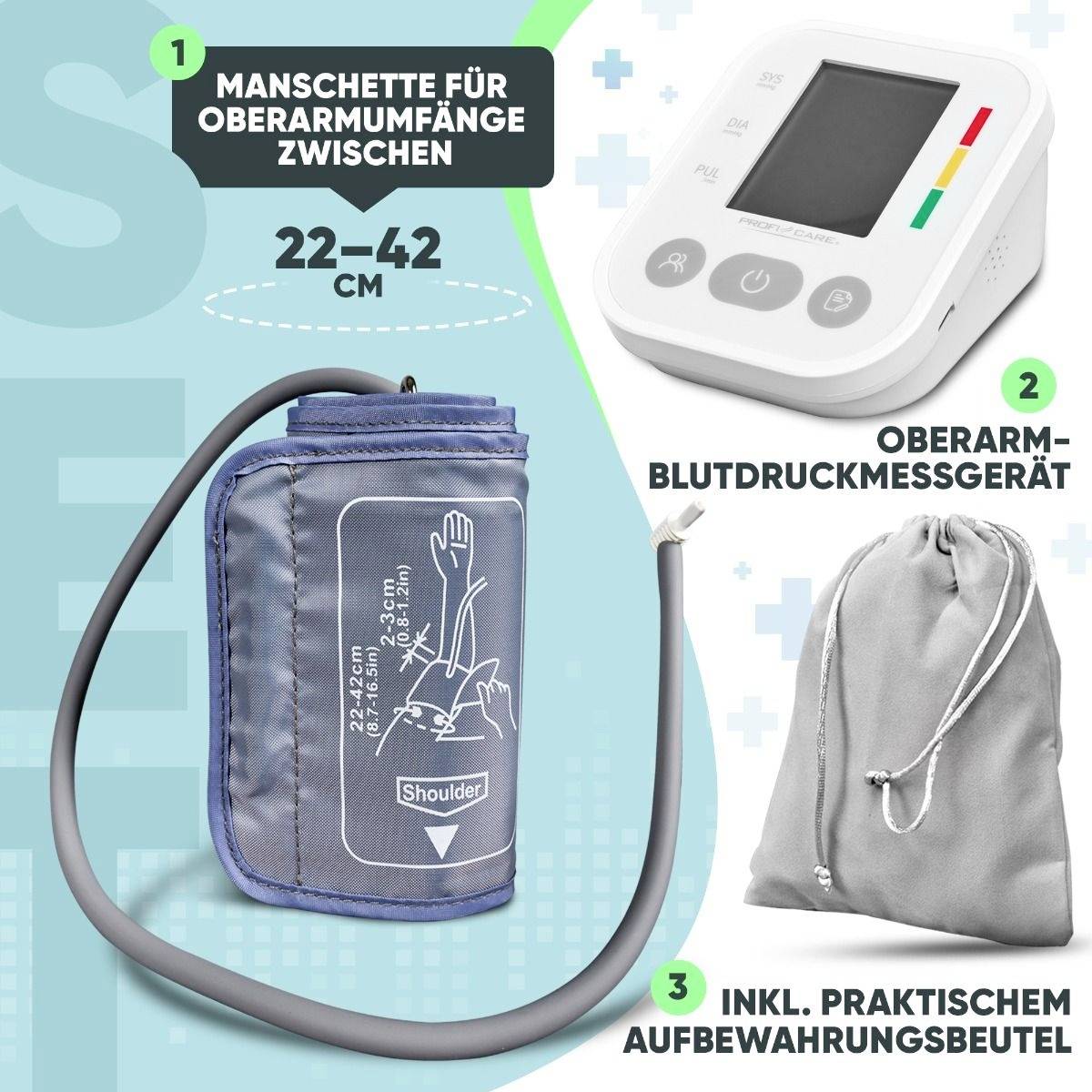 Profi-Care PC-BMG 3121 Oberarm Blutdruckmessgerät 331210