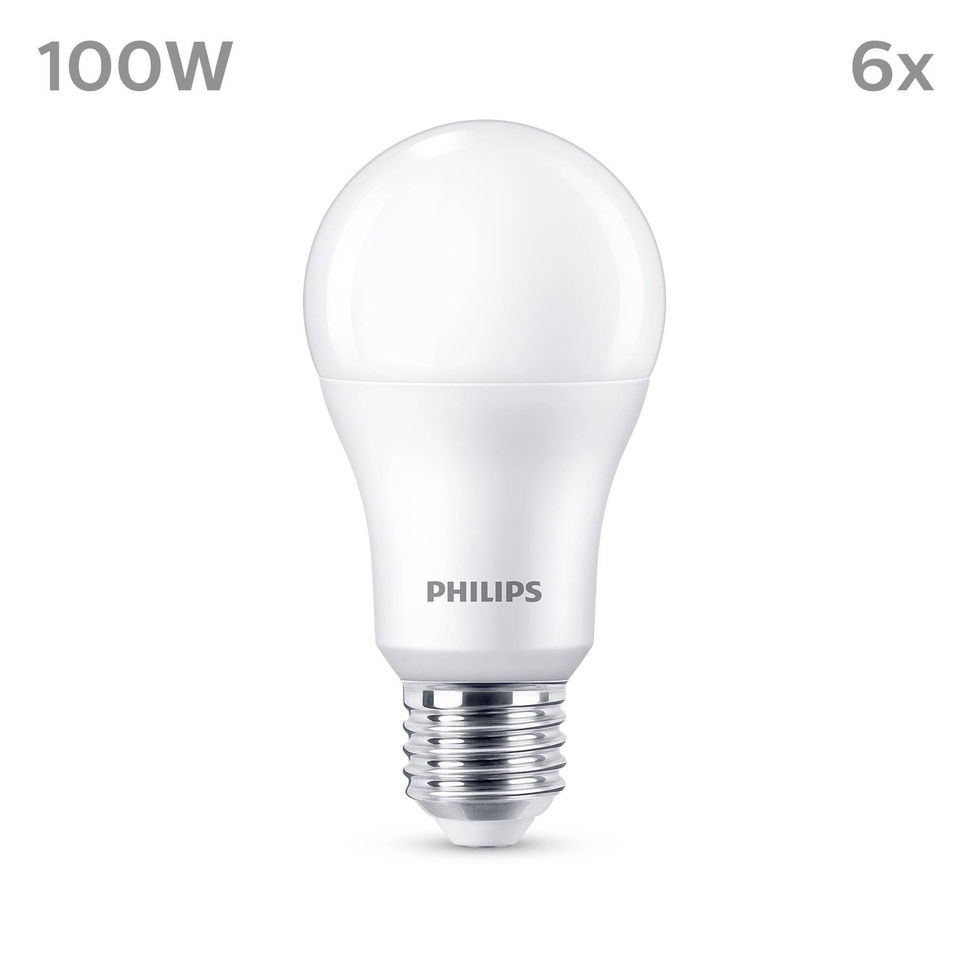 Philips LED 9290023069 LED EEK E (A - G) E27 Glühlampenform 13 W = 100 W Neutralweiß (Ø x L) 60 mm x 120 mm 6 St.