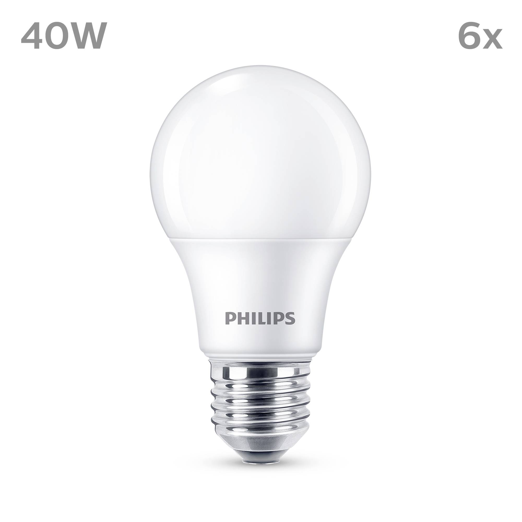 Philips LED 9290035402 LED EEK F (A - G) E27 Glühlampenform 4.9W = 40W Warmweiß (Ø x L) 60mm x 107mm 6St.