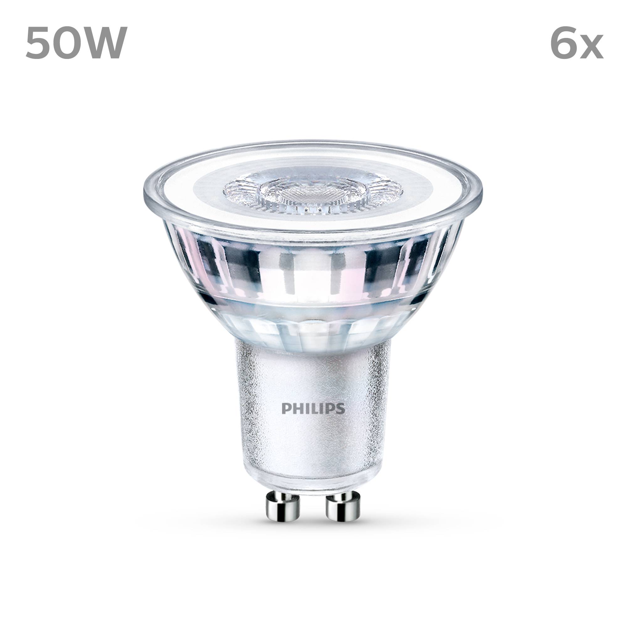 Philips LED 9290012152 LED EEK F (A - G) GU10 Reflektor 4.6W = 50W Warmweiß (Ø x L) 50mm x 54mm 6St.