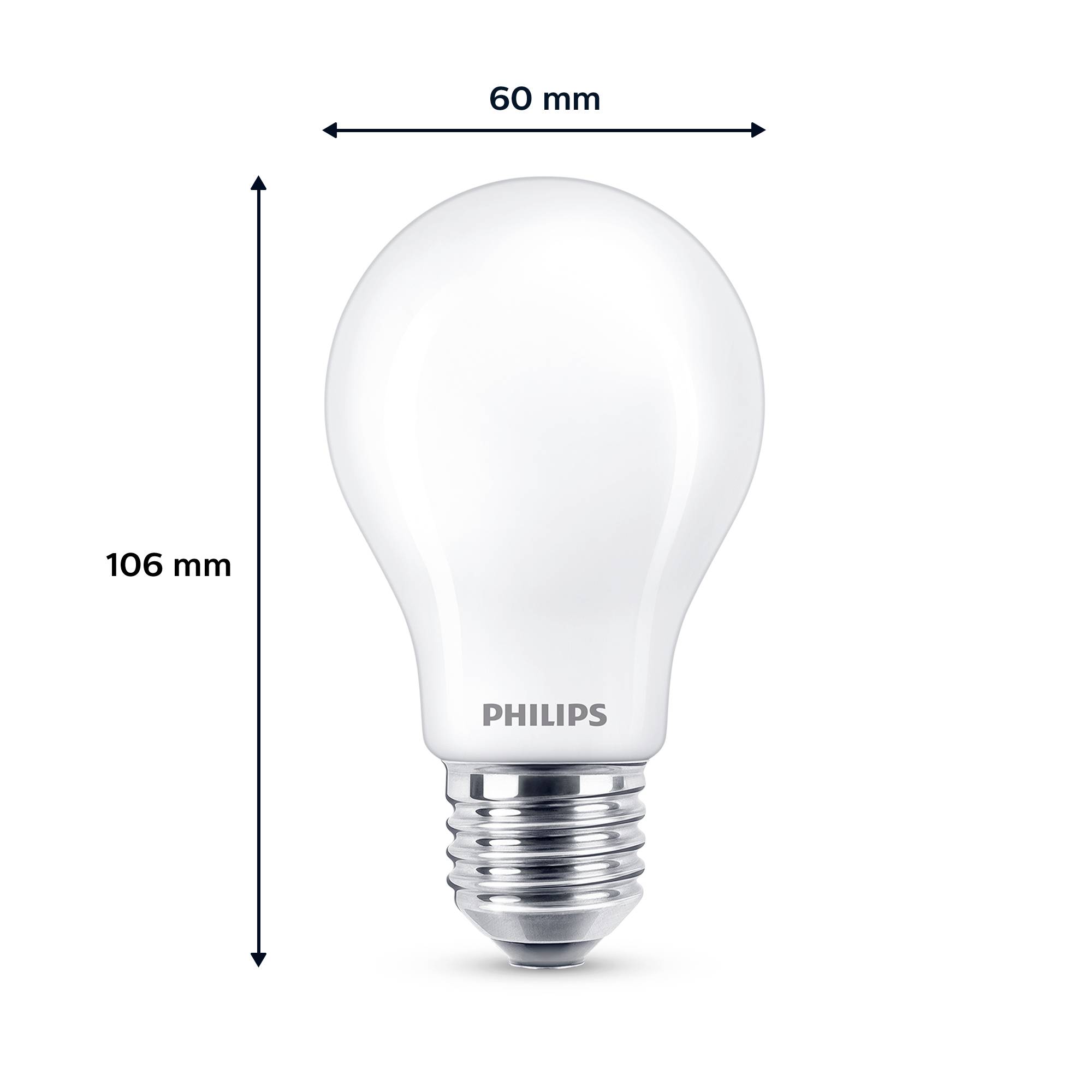 Philips LED 9290012430 LED EEK E (A - G) E27 Glühlampenform 7W = 60W Warmweiß (Ø x L) 50mm x 106mm 6St.