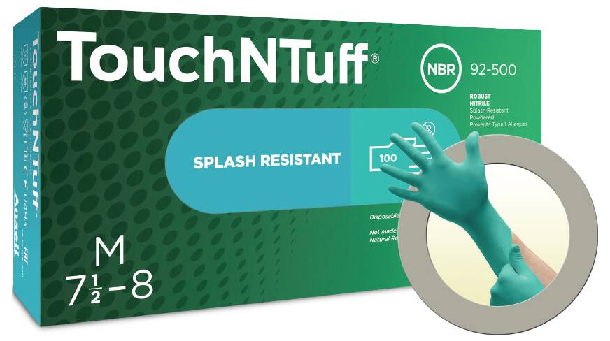 Ansell TouchNTuff 92500080 100 St. Nitril Einweghandschuh Größe (Handschuhe): M, 7.5, 8 EN 21420:2020