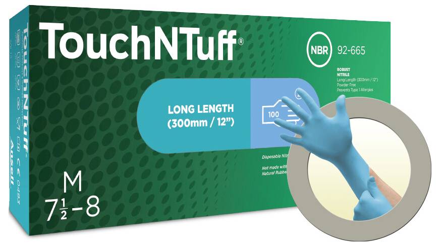 Ansell TouchNTuff 92665100 100 St. Nitril Einweghandschuh Größe (Handschuhe): XL, 9.5, 10 EN 21420:2020