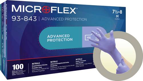 Ansell MICROFLEX 93843060 100 St. Nitril Einweghandschuh Größe (Handschuhe): XS, 5.5, 6 EN 21420:2