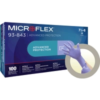 Ansell MICROFLEX 93843100 100 St. Nitril Einweghandschuh Größe (Handschuhe): XL, 9.5, 10 EN 21420:2020 ISO 11193 Ansell MICROFLEX 93843100 100 St. Nitril Einweghandschuh Größe (Handschuhe): XL, 9.5, 10 EN 21420:2020 ISO 11193