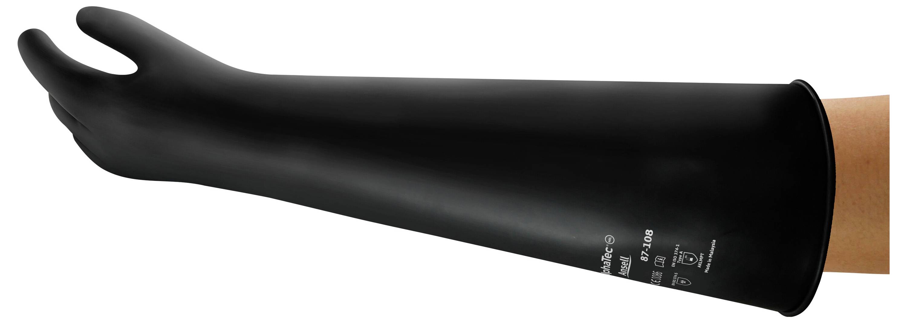 Ansell 87108085 AlphaTec Naturlatex Chemiekalienhandschuh Größe (Handschuhe): 8.5 EN 21420:2020 1 Paar