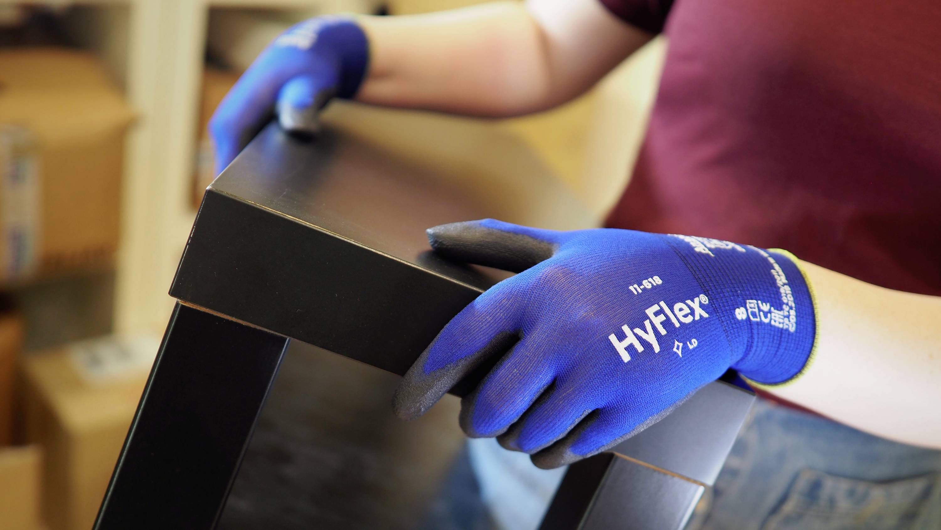 Ansell 11618R070-1P HyFlex Polyurethan Arbeitshandschuh Größe (Handschuhe): 7 EN 21420:2020 1 Paar