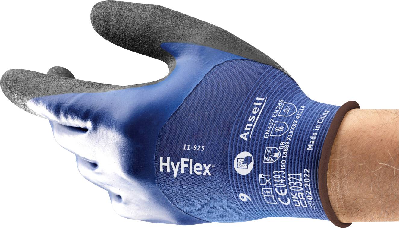 Ansell 11925R070-1P HyFlex Nitril Arbeitshandschuh Größe (Handschuhe): 7 EN 21420:2020 1 Paar
