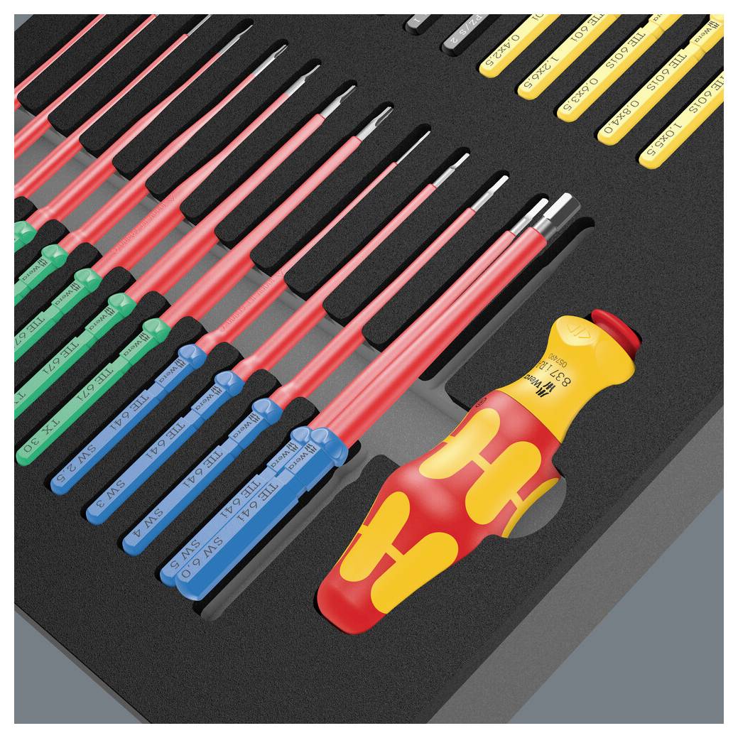 Wera 9751 VDE Schraubendreher-Set 28teilig PH, PZ, TORX, Sechskant, Schlitz