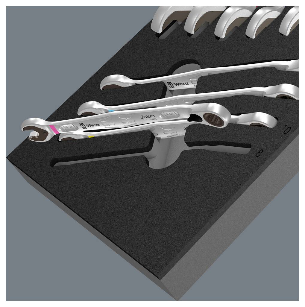 Wera 05150123001 9733 Knarren-Ring-Maulschlüssel-Satz Schlüsselweite (Metrisch) 8 - 19mm