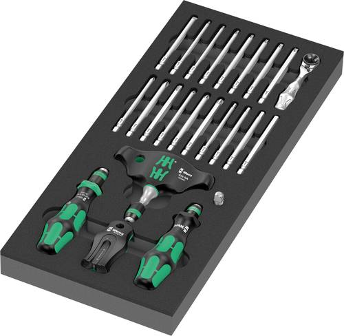 Wera 9752 05150152001 Bit-Set 24teilig PH, PZ, TX, Schlitz, Sechskant inkl. Bithalter, inkl. Bithal