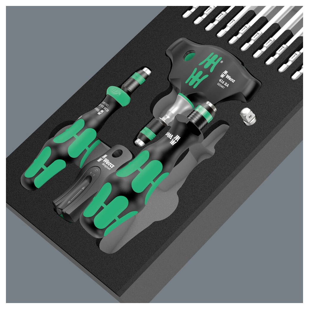 Wera 9752 05150152001 Bit-Set 24teilig PH, PZ, TX, Schlitz, Sechskant inkl. Bithalter, inkl. Bithalter-Schraubendreher, inkl