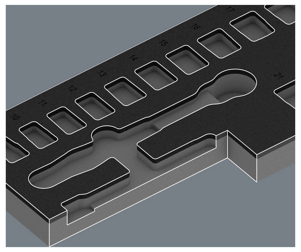 Wera 05137324001 9824 Schaumstoffeinlage 1 Stück (L x B x H) 392 x 172 x 30mm