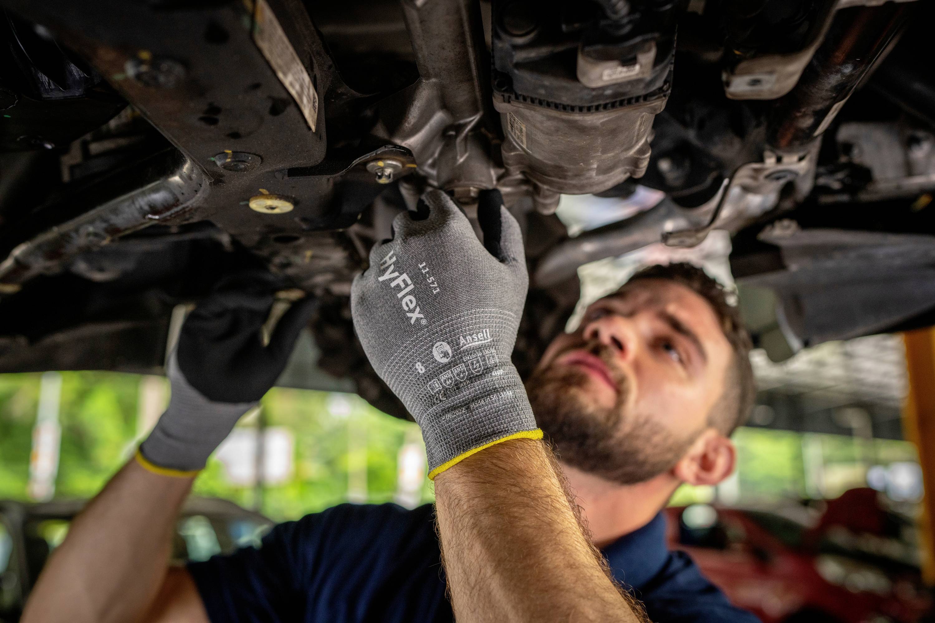 Ansell 11571R070-1P HyFlex Nitril Arbeitshandschuh Größe (Handschuhe): 7 EN 21420:2020 1 Paar