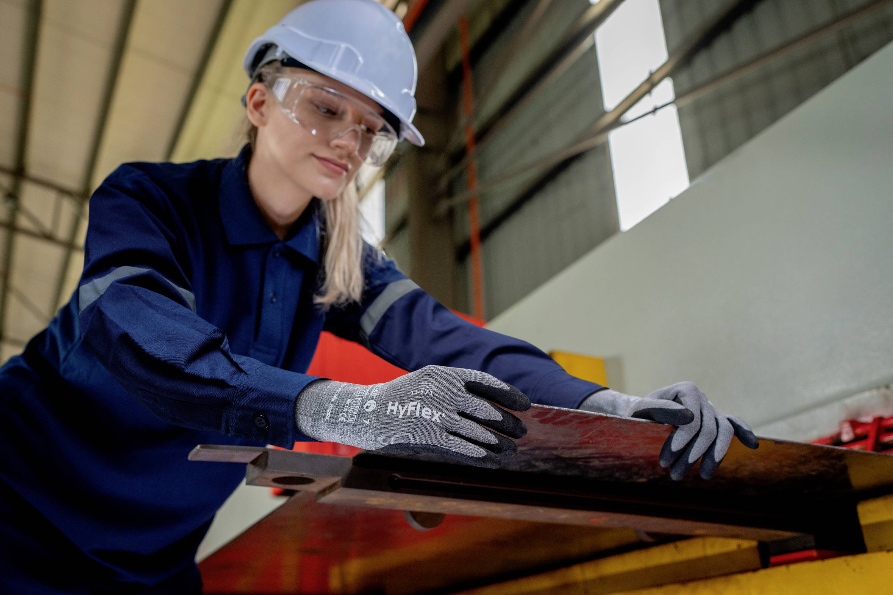 Ansell 11571R070-1P HyFlex Nitril Arbeitshandschuh Größe (Handschuhe): 7 EN 21420:2020 1 Paar