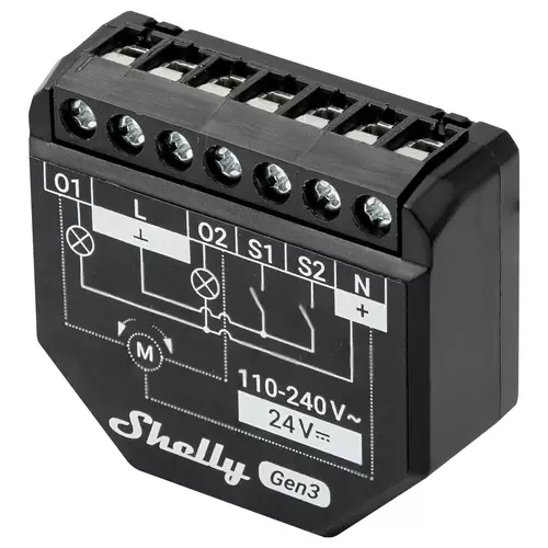 Shelly 2PM Gen3 Schalt-Messaktor Bluetooth, Wi-Fi Shelly 2PM Gen3 Schalt-Messaktor Bluetooth, Wi-Fi