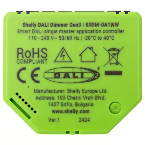 Shelly DALI Dimmer Gen3 Dimmaktor Bluetooth, Wi-Fi Shelly DALI Dimmer Gen3 Dimmaktor Bluetooth, Wi-Fi