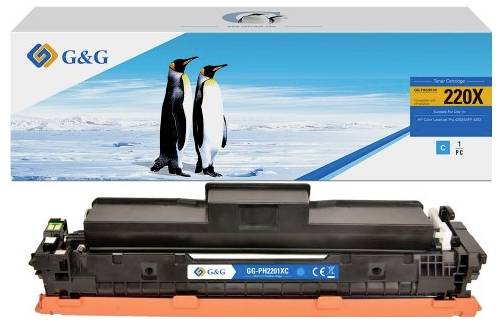 G&G Toner ersetzt HP 220X, W2201X Kompatibel Cyan 5500 Seiten NT-PH2201XC-B-V2-S1