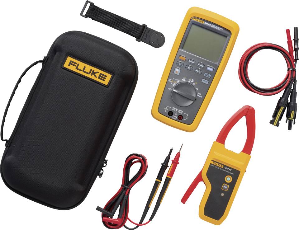 Fluke FLUKE-283FC/PV/EUR Hand-Multimeter, Stromzange digital CAT III 1500 V, CAT IV 1000 V Anzeige