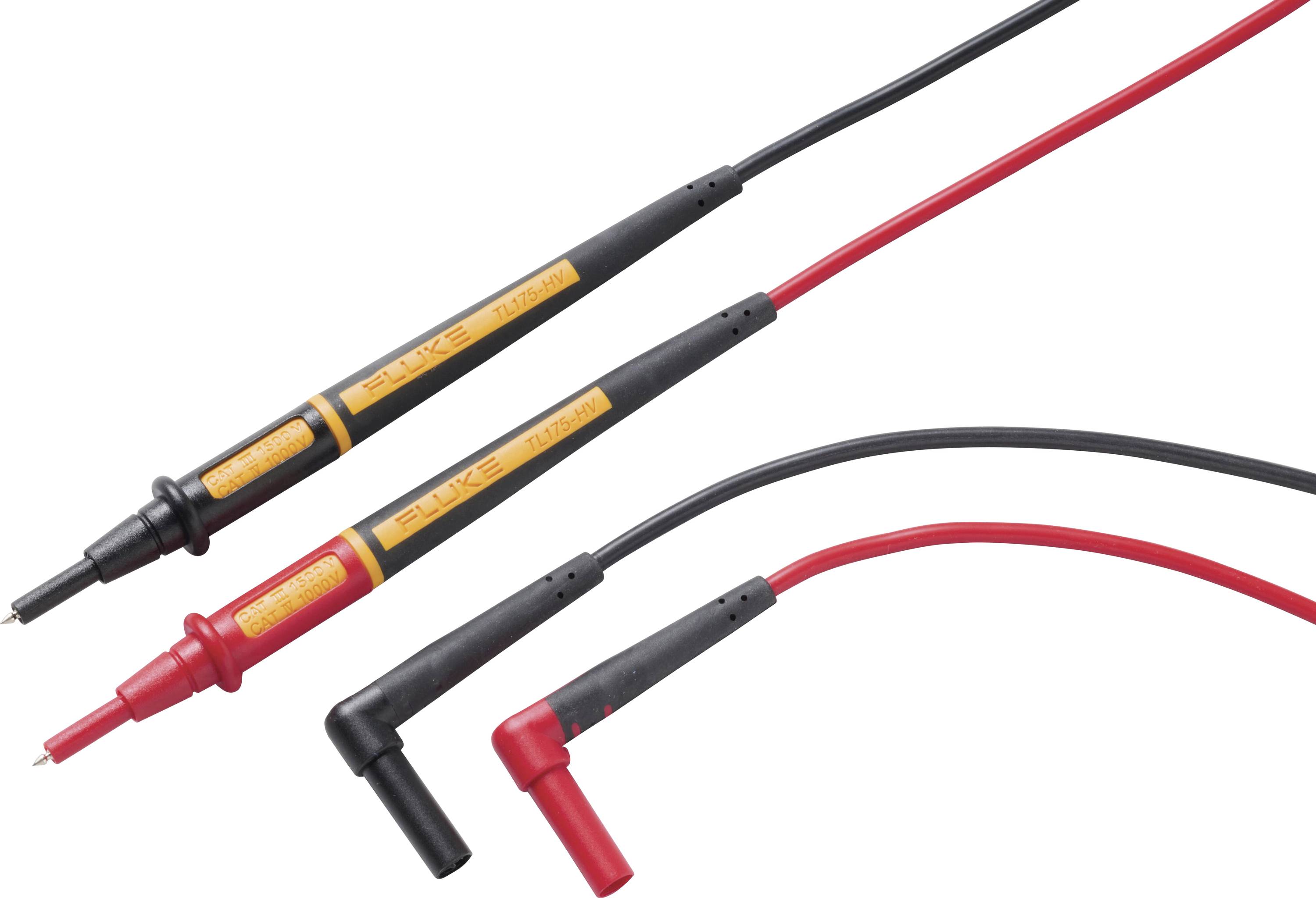 Fluke TL175-HV Messleitung 1.5m Rot, Schwarz 1 Set