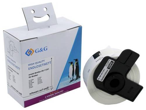 G&G Etiketten Kompatibel ersetzt Brother DK-11201 29 x 90 mm Thermodirekt Papier Weiß 400 St. Perma