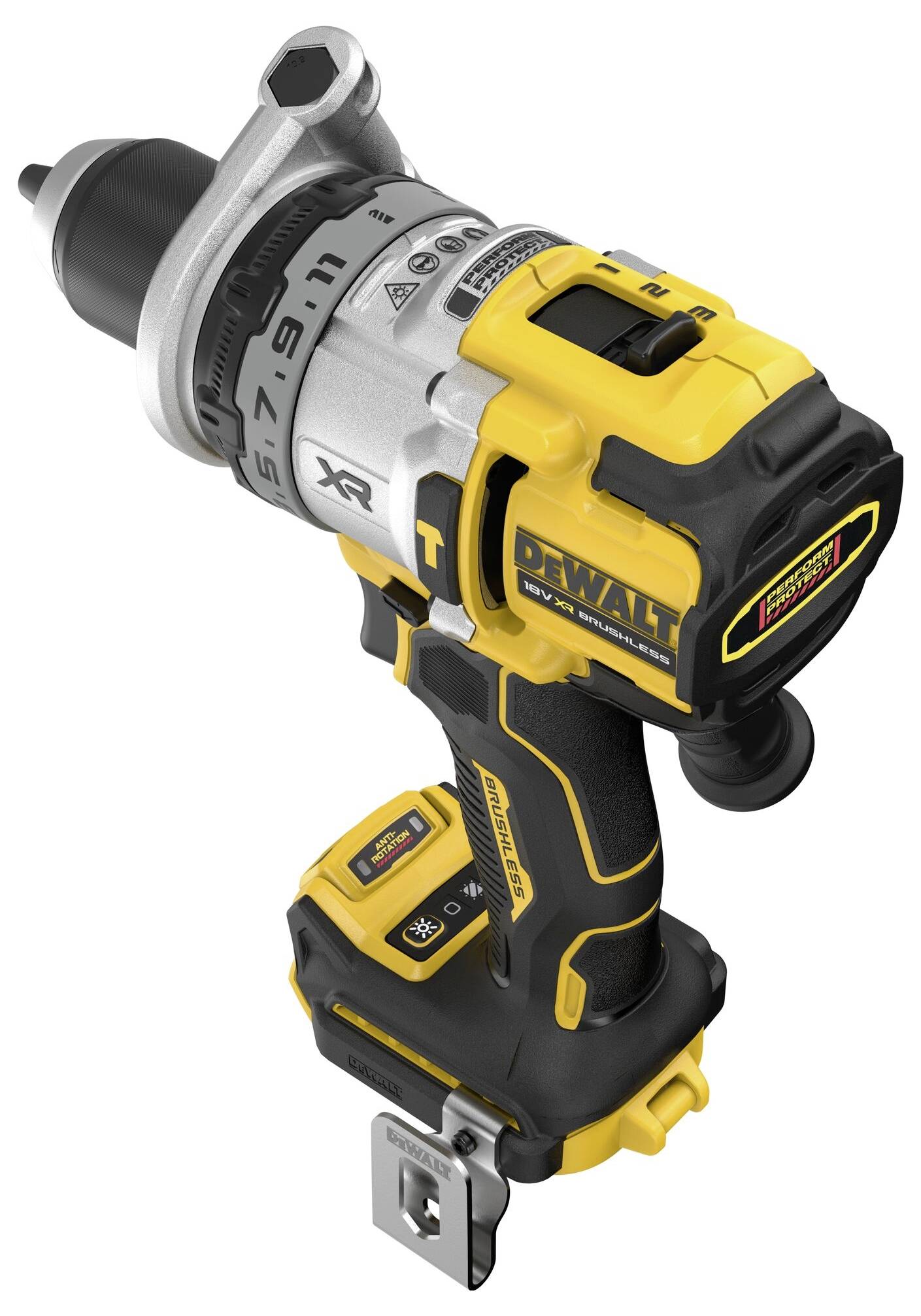 Akkuschrauber in Schwarz und Gelb mit Geschwindigkeitsregler und ergonomischem Griff