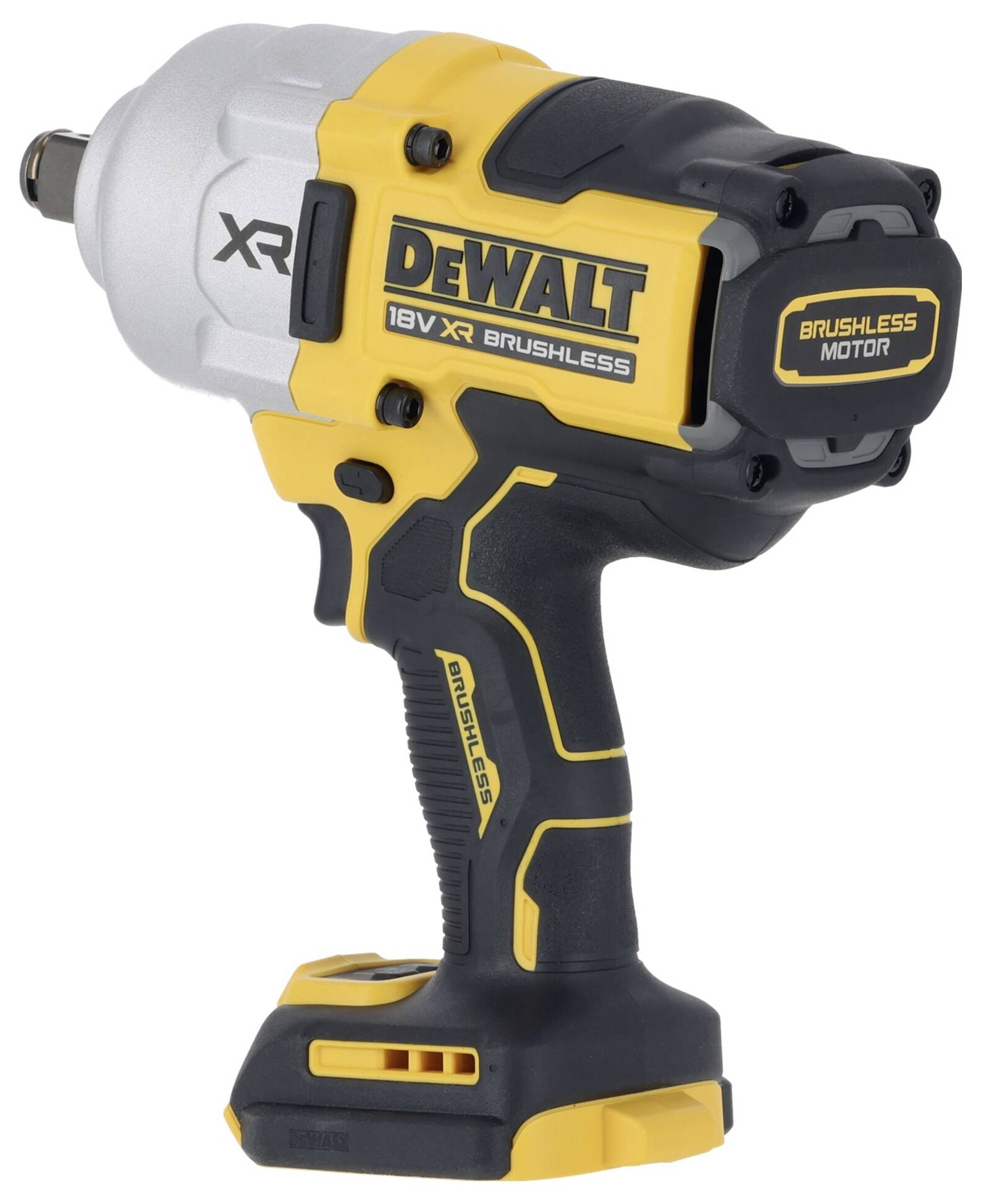 Akkuschlagschrauber von DeWalt, Modell 18V XR Brushless, mit gelb-schwarzem Gehäuse und ergonomischem Griff für Heimwerkerarbeiten.