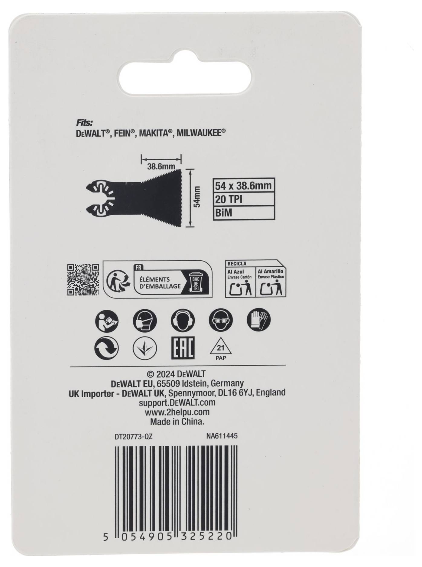 DEWALT DT20773-QZ Sägeblatt 1St.