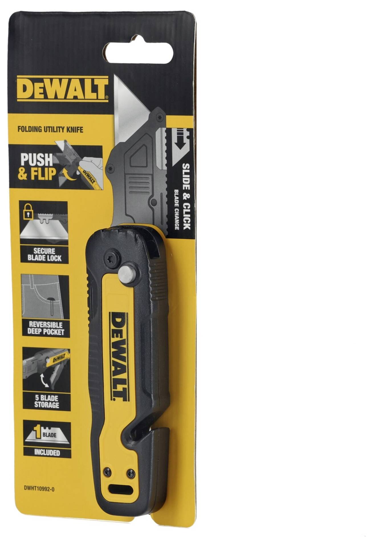 DEWALT DWHT10992-0 Klappmesser mit Trapezklinge und Magazin 1St.
