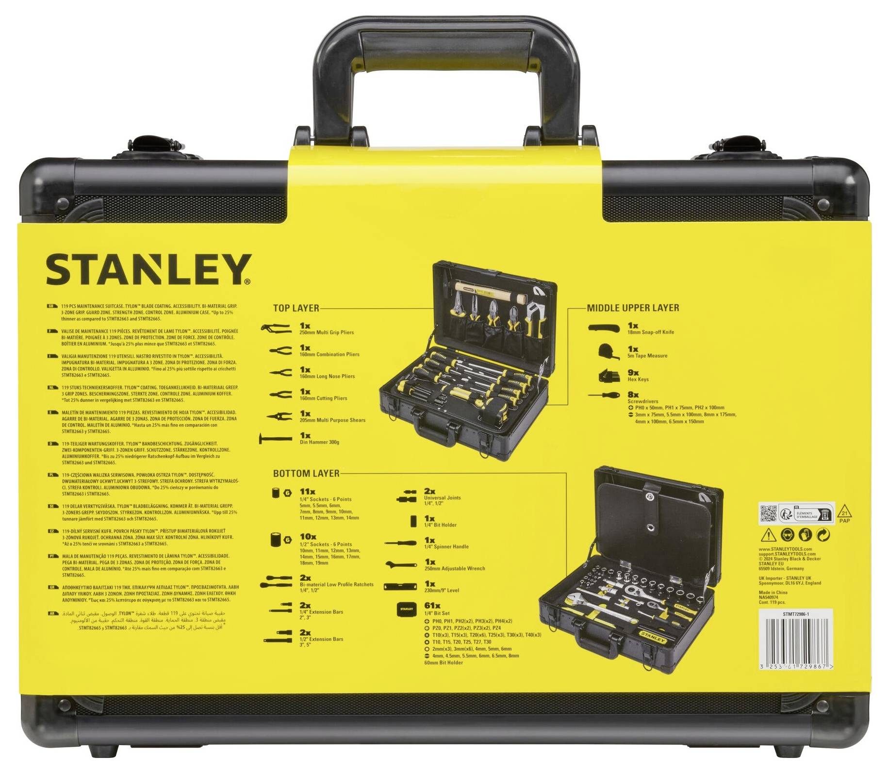 DEWALT STMT72986-1 Werkzeugkoffer bestückt