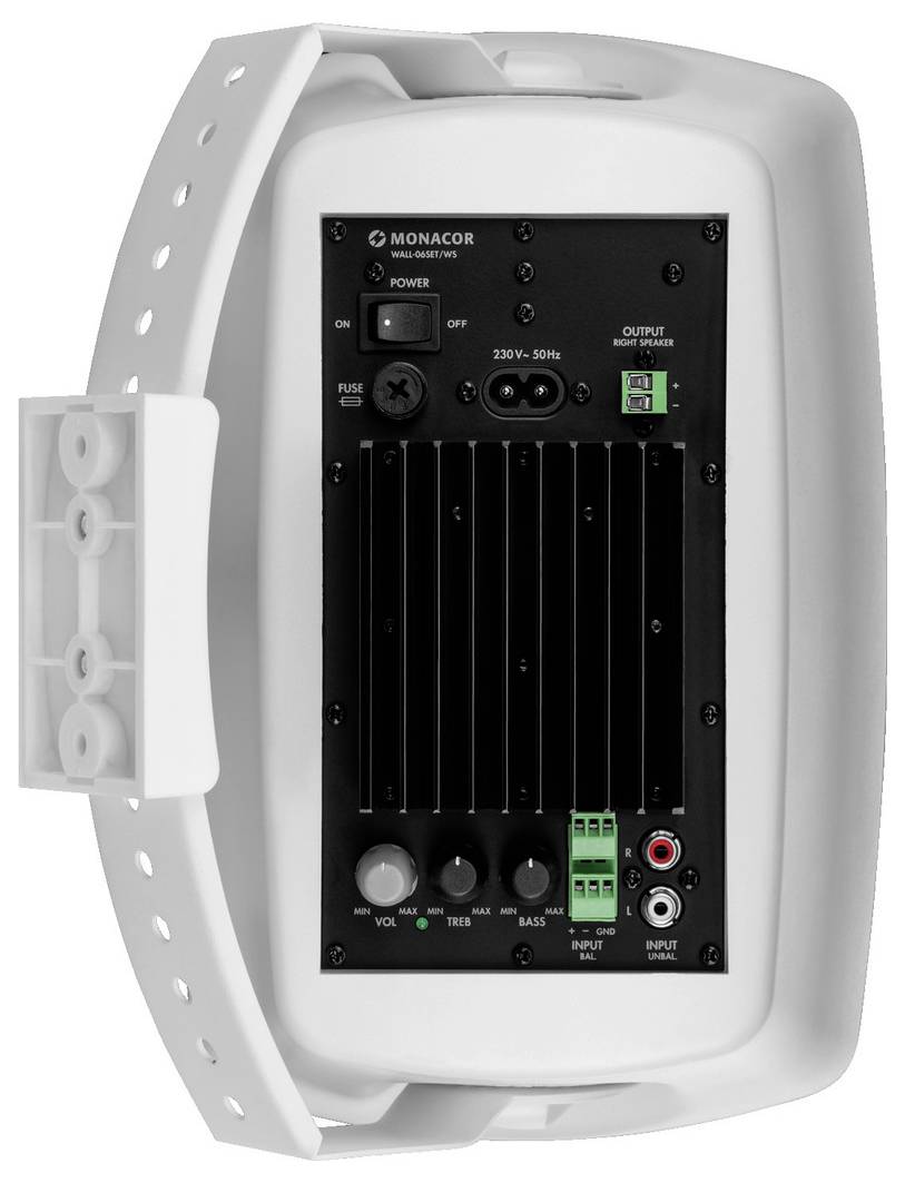 Monacor WALL-06SET/WS On-Wall-Lautsprecher Weiß 50W 70Hz - 20000Hz 1 Paar