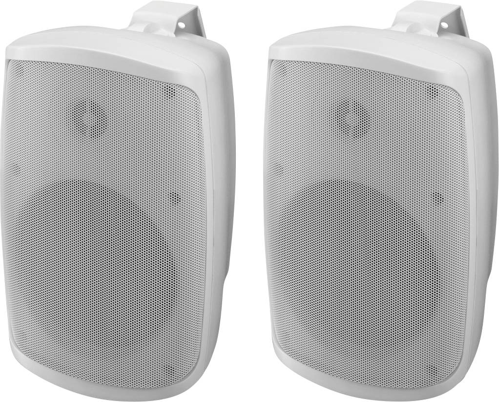 Monacor WALL-05SET/WS On-Wall-Lautsprecher Weiß 50W 80Hz - 20000Hz 1 Paar