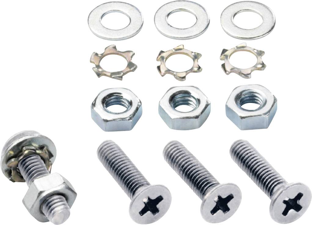 Monacor MZF-312/SW Befestigungs-Schraubenset