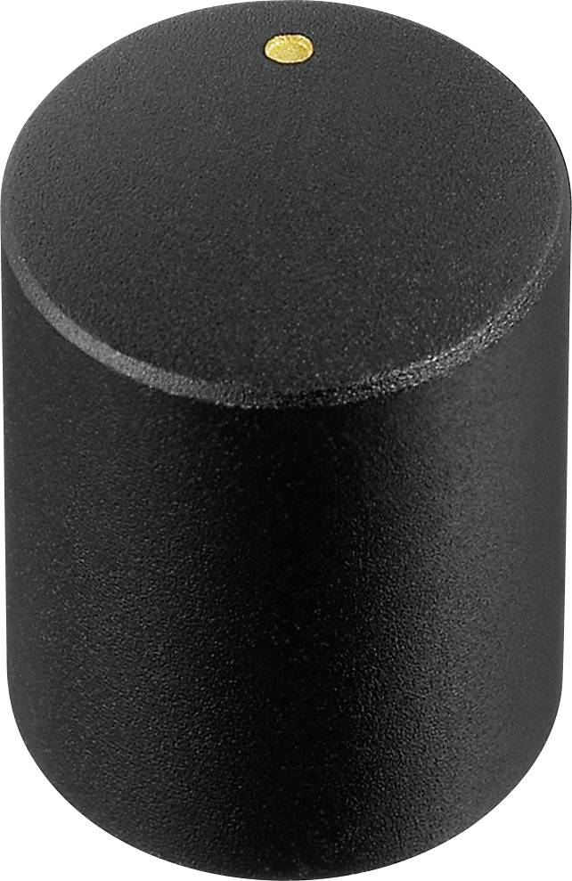 Monacor 0033180 KN-115 Drehknopf Schwarz, Gold (Ø) 15mm 1St.