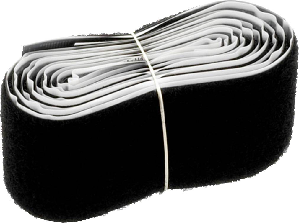 Monacor CS-5100/SW Klettband (L x B) 100cm x 5cm Schwarz 1m